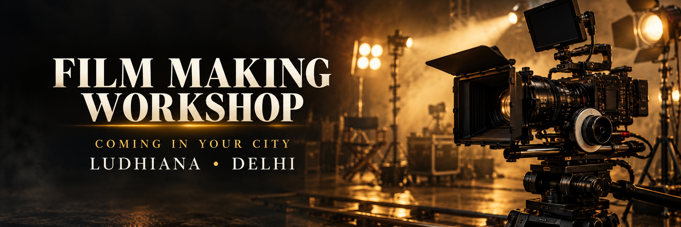 Film Making Workshop — Coming in your city. Ludhiana · Delhi.